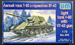 1/72 UM 393 T-80 WWII Light Tank with VT-43 Gun