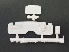 1967 Pontiac GTO FIREWALL RADIATOR BATTERY for 1:25 MPC AMT Model Kit 67