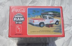 AMT 1980 Dodge Ram D50 Red & White Coca-Cola 1:25 Scale Plastic Model Kit New