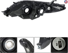 munirater Chrome Housing Halogen Headlight Assembly Replacement for Sienna