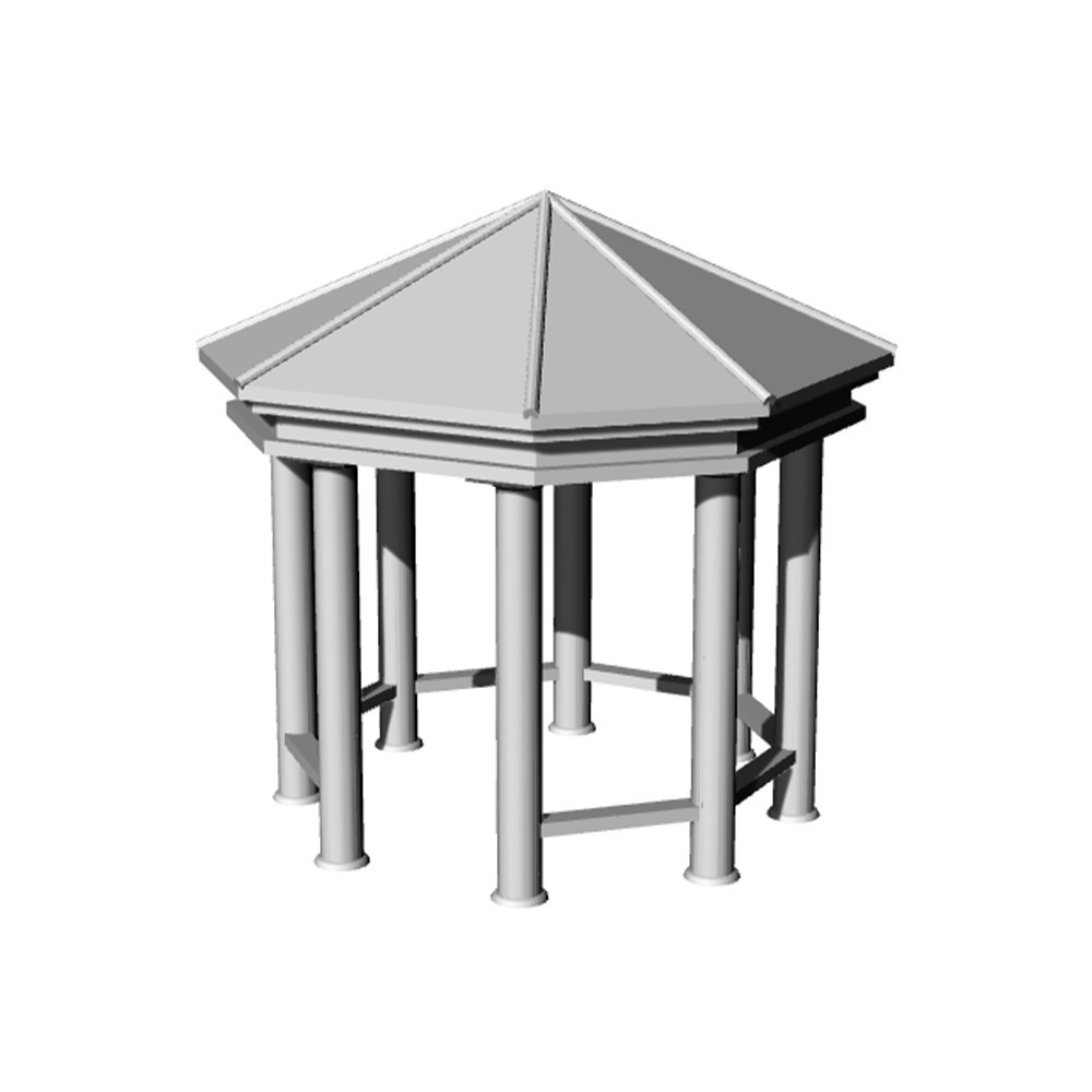 1/144 12mm Miniature Military Gazebo Ancient Pavilion Chinese Style Building