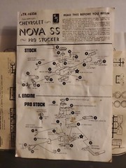 AMT Chevrolet Nova SS Pro Stocker #6556 (Instructions Only) No Kit/ Parts