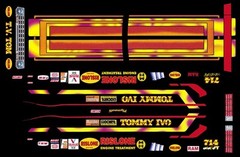 Tommy IVO Plymouth Funny Car Drag NHRA 1/24th – 1/25th Scale Decals