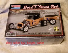 Revell Monogram 1/24th 1927 Ford Model T Bucket with Trailer HTF Open & complete