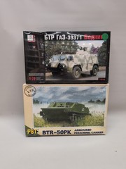Lot(2) 1:72 Military Vehicles GRAN LTD 39371 ARMORED CAR PST 72054 BTR-50PK