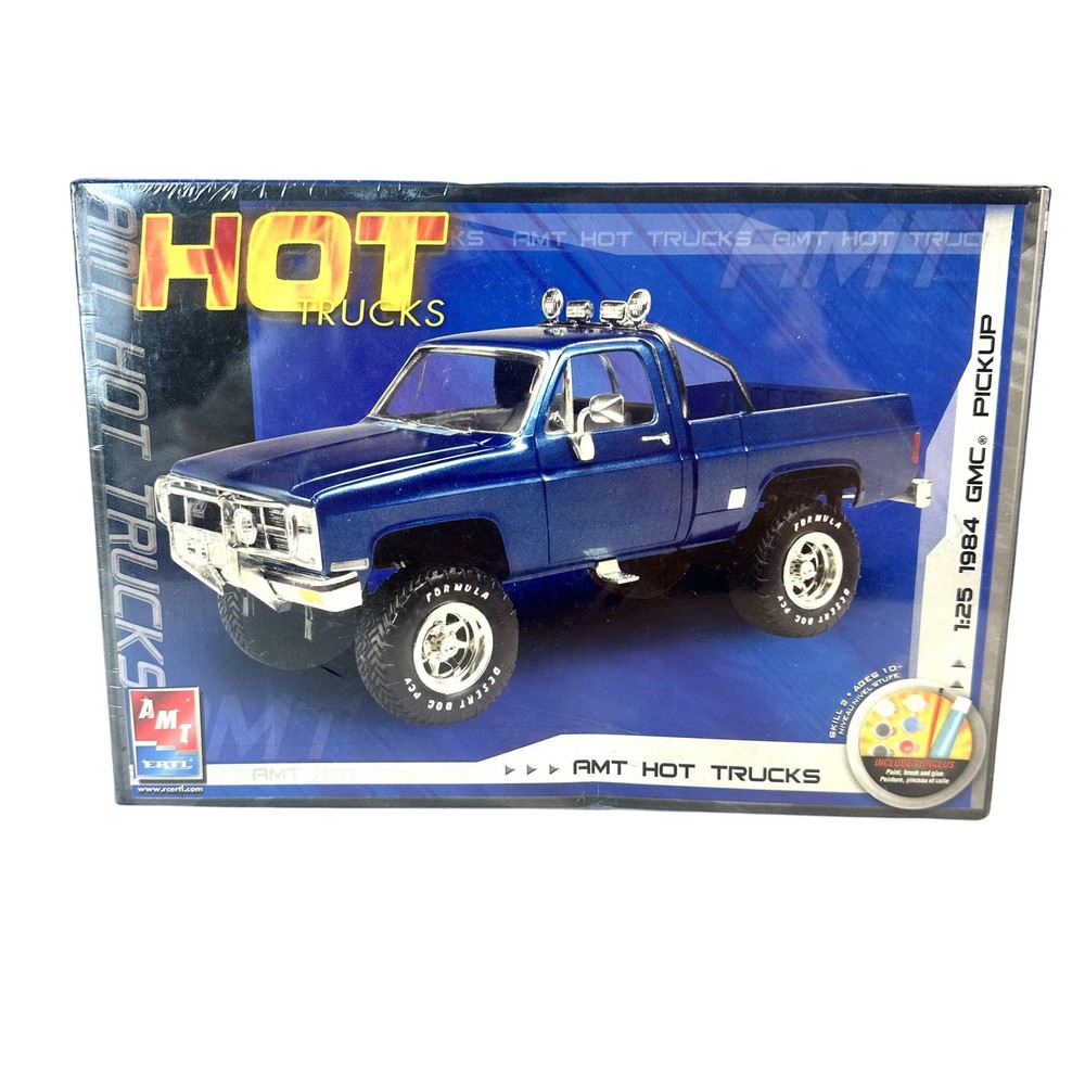 Vintage AMT Hot Trucks 1:25 1984 GMC Pickup Model Kit New Sealed Ertl 38583 Gift