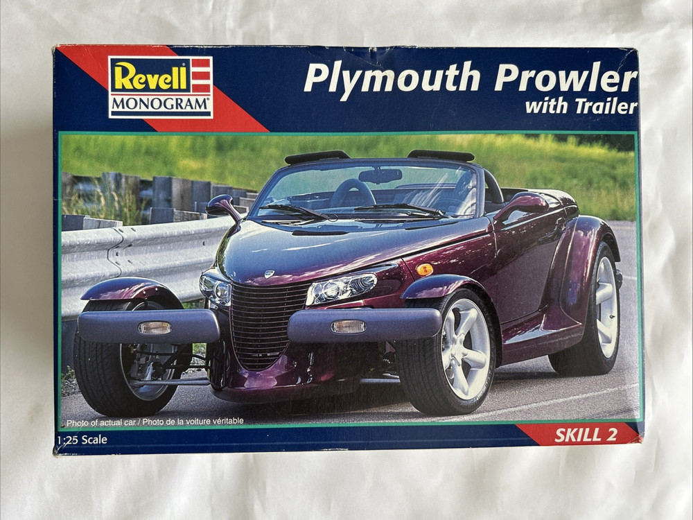 Revell Monogram Plymouth Prowler Car with Trailer Plastic Model Kit Sealed 1/25