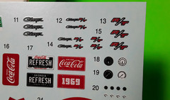 69 Dodge Charger RT 1/25 MPC Emblems Scripts Gauges Waterslide Decal Sheet