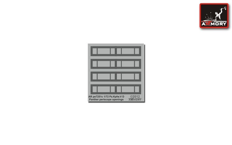 Pz.Kpfw.V Ausf.D Panther periscope openings scale 1/72 Armory pe7251c