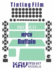 1:35 Window Tint Film for Buffalo MPCV Bronco CB35100 CB35101