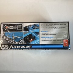 AMT 1957 Chevy Bel Air 1/25 Scale Molded in Blue Plastic Model Car Kit NEW!