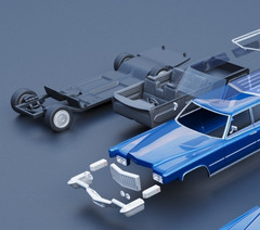 ABS-LIKE RESIN 3D PRINTED 1/25 1970 CADILLAC FLEETWOOD BROUGHAM WAGON KIT