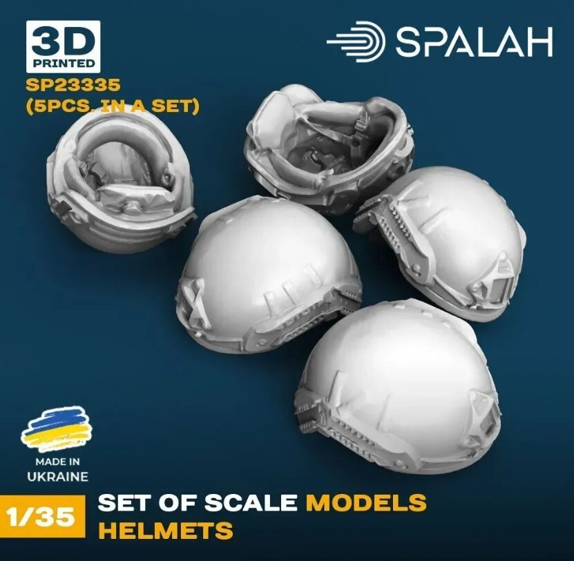 Set of scale models “Helmets”, (5 pcs.) 1/35 Spalah 23335