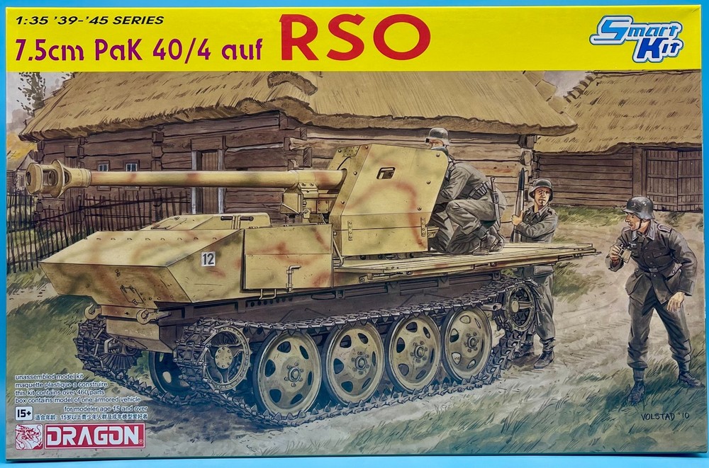 Dragon 6640 1/35 7.5cm PaK 40/4 ausf RSO 2024 Ver W/ Tarpaulin Cover Brand New