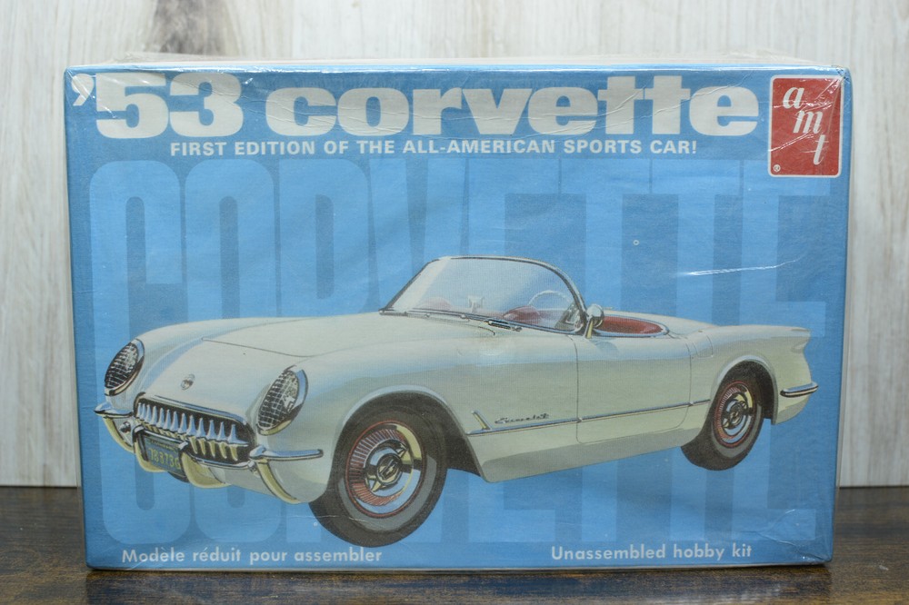 Vintage AMT 1953 Corvette 1/25 Scale Model Kit T310 – OB COMPLETE c1