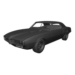 1/25 Scale Resin 1968 Pontiac Firebird Model Kit 3D Printed