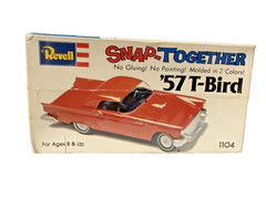 VTG. 1979 REVELL 1:32 SCALE SNAP-TOGETHER ” 1957 T-BIRD ” PLASTIC MODEL KIT 1104