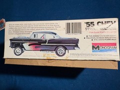 1/24 MONOGRAM 1955 CHEVROLET STREET MACHINE BLACK MODEL CAR KIT OPEN READ UT