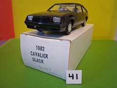 DEALER PROMO 1982 CHEVY CAVALIER BLACK WITH BOX Silver Interior