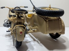 ✨VINTAGE✨ BMW R75 Army Motorcycle with Sidecar 1:16 Scale Model RARE