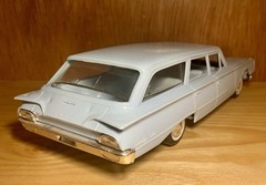 Vintage 1960 Hubley Light Blue Ford Station Wagon Dealer Promo Authentic Scale