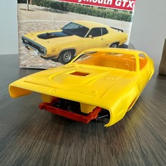 Revell ’71 Plymouth GTX Model Kit PARTIALLY BUILT & PAINTED