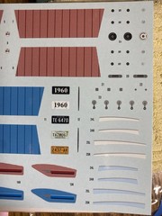 1960 Chevrolet Nomad Station Wagon DECAL SHEET from AMT 1:25 Model Kit 60 DECALS