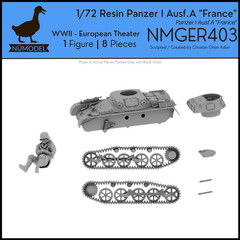 NUMODEL NMGER412 | 1/72 Resin WWII Panzer 1 Ausf A “Winter” Light Tank | 8pc