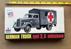 ESCI German Truck Opel 3,6 Ambulance 1/72 Scale Kit #8035 Open Box Complete kit