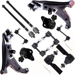 SCITOO 12pcs Suspension Kit Front Lower Control Arm Ball Joints Inner Outer Tie