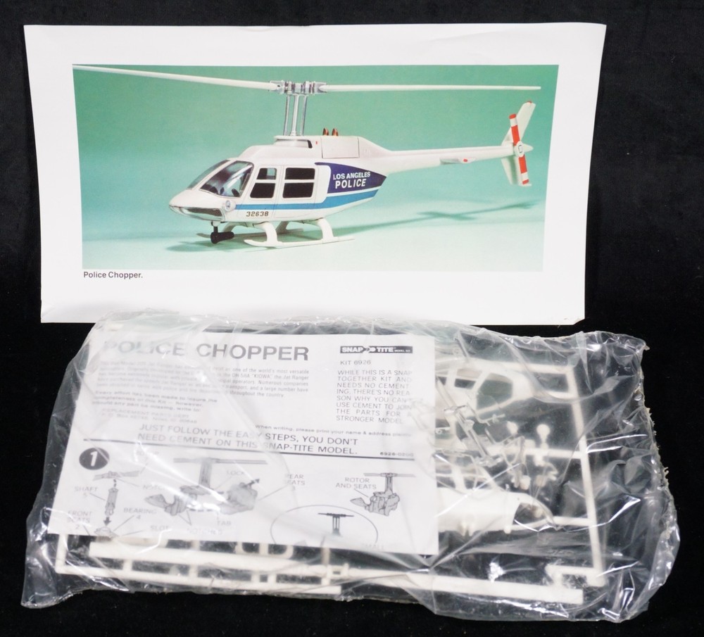 Vintage Snap-Tite Police Chopper Model Kit Unassembled NOS (B2)