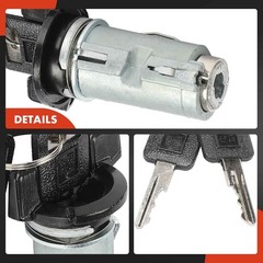 A-Premium Ignition Lock Cylinder with 2 keys Compatible with Chevrolet, GMC, Bui