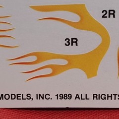 Flames Decals Beach Boys 1932 Ford Coupe 1:24 Scale Model Car Part Monogram