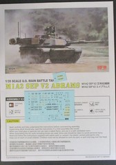 Rye Field Models 1/35th Scale M1A2 Sep V2 – Decals from Kit No. 5029