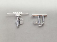 48 Ford Coupe TRUNK HANDLE , TRIM / EMBLEM from Revell 1:25 Model Kit 48