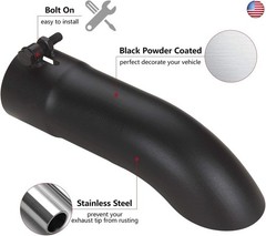 LCGP 2.5 Inch Inlet Turn Down Bolt On Exhaust Tip, Standard 2 1/2 Inch Inside