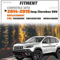 Grille Shutter Assembly Compatible with 2014-2018 Jeep Cherokee SUV Replacement