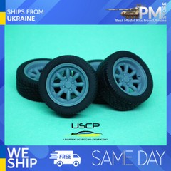 USCP 24P181t 1/24 Resin wheels 13 inch + Tires JBW SUPERLIGHT 2 Mini Cooper