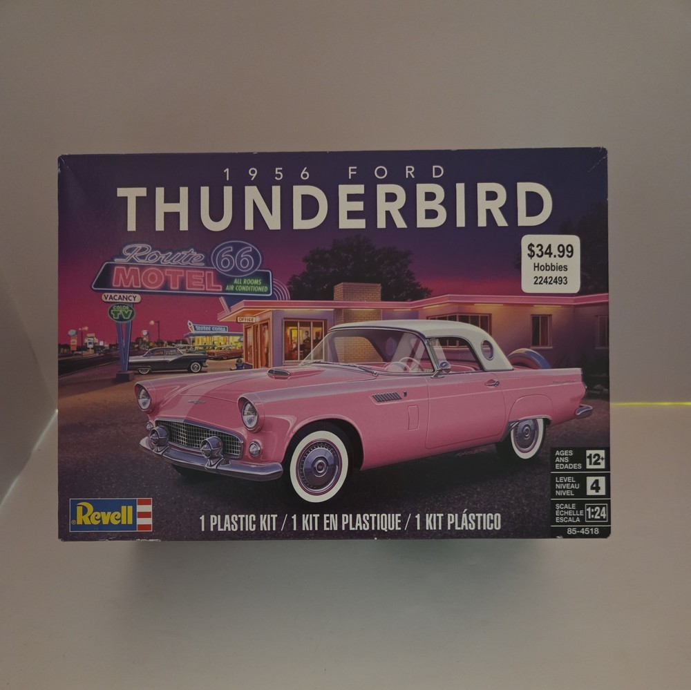 Revell 1956 Ford Thunderbird 1:24 Scale Plastic Model Kit New In Box 85-4518