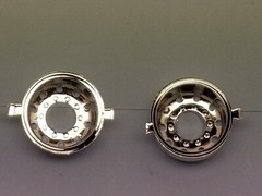 AMT Kenworth W-925 Two Chrome Outer Rear Wheels from 1:25 Model Kit *Thank You*