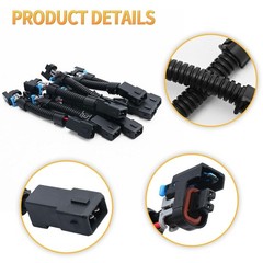 8Pcs LS1 LS6 LT1 EV1 Injector Harness，Pigtails to Multec LQ4, LQ9 4.8 5.3 6.0 De