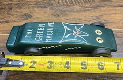 Pinewood Derby Wooden Race Car “Hornet” #150 Red Lightning Handmade