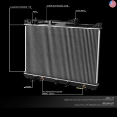 DNA Motoring OEM-RA-2430 OE Style Aluminum 23-1/8″ Core Radiator Compatible