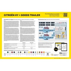 Heller #50331 1/24 Citroen HY + Goods Trailer