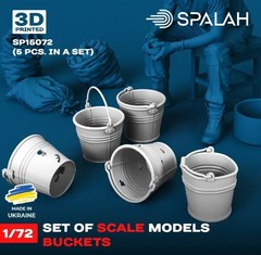 Spalah 15072 Set of scale models “Buckets”, (5 pcs.)” Resin model 1/72