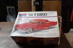 1974 Vintage Monogram Partially Built Model Kit in Box 1958 Ford T-Bird