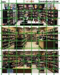 5505 DAVE’S DECALS – INTERIOR IMAGE LIQUOR STORE ON GLOSSY ART PAPER