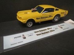 Psycho 65 Mustang AWB 1/25 Decal from Fremont Racing Specialties