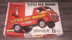 Lindberg Model car kit ” Little Red Wagon” 1965 Dodge hot rod truck Z159