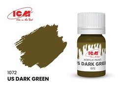 Acrylic paints set for Humvee Us military cars Grey Brown Green Black ICM 3059